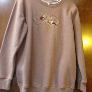 Hasting & Smith Brown Embellished Sweatshirt Small